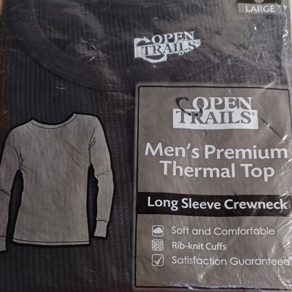 Men's Black Thermal Top